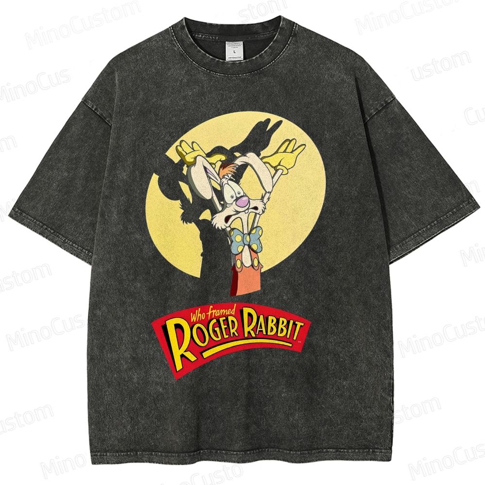 Retro Roger Rabbit Movie Washed T-Shirt 