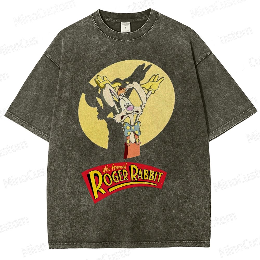 Retro Roger Rabbit Movie Washed T-Shirt 