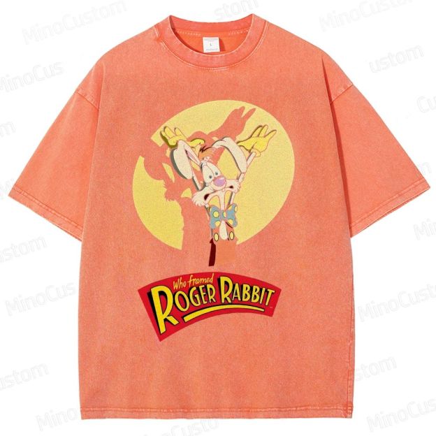 Retro Roger Rabbit Movie Washed T-Shirt 