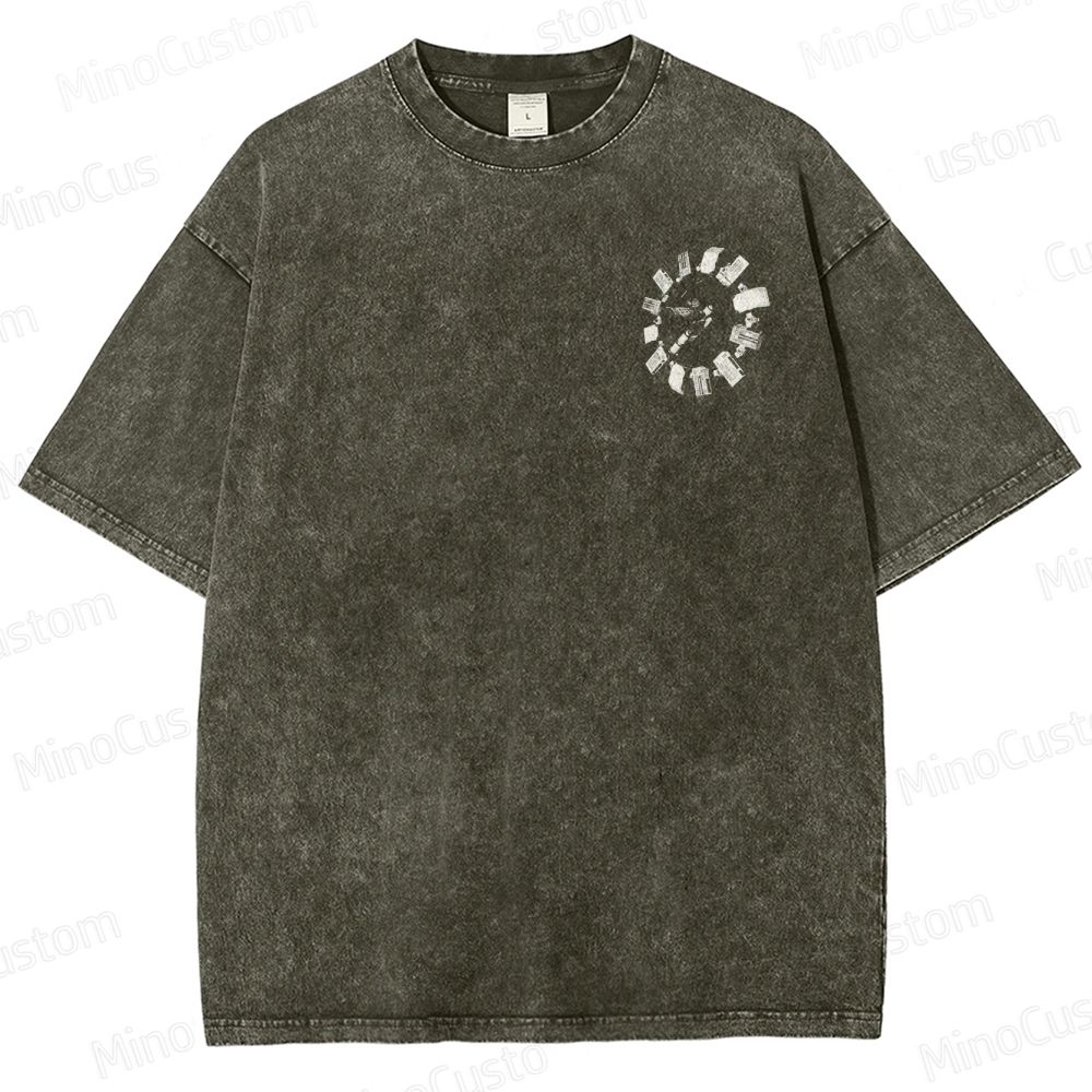 Interstellar Sci-Fi Quote Collage Washed T-Shirt 