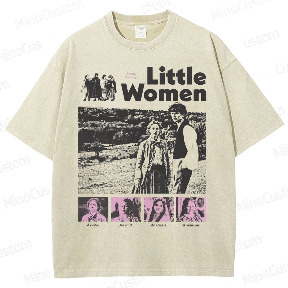 Little Women Vintage Feminist Washed T-Shirt