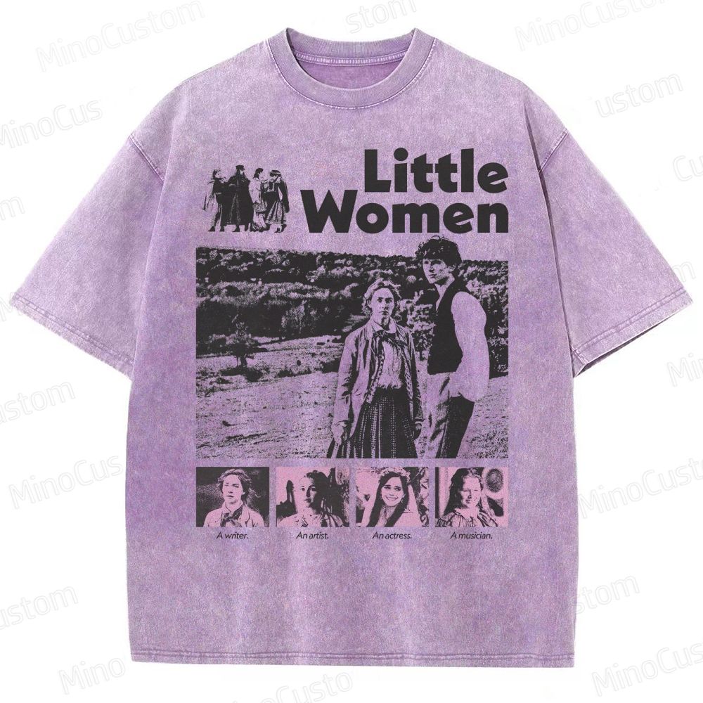 Little Women Vintage Feminist Washed T-Shirt