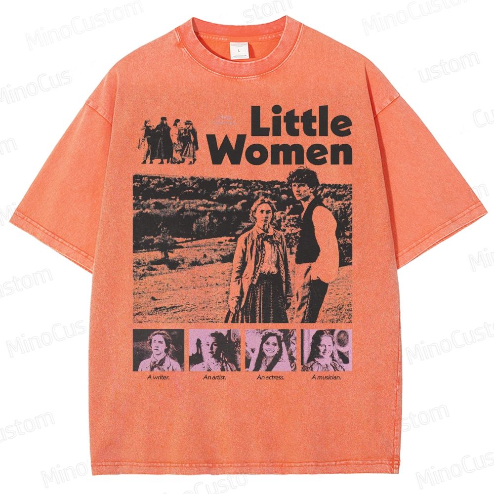 Little Women Vintage Feminist Washed T-Shirt