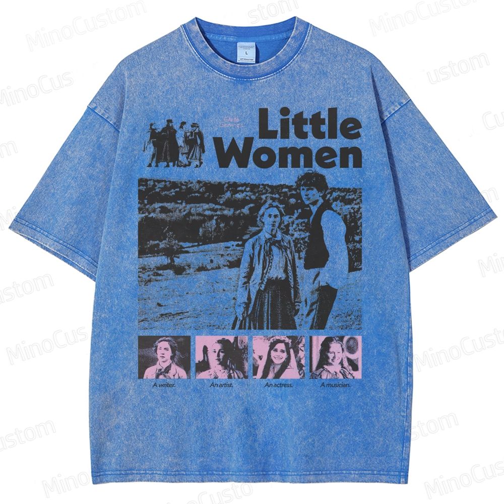 Little Women Vintage Feminist Washed T-Shirt