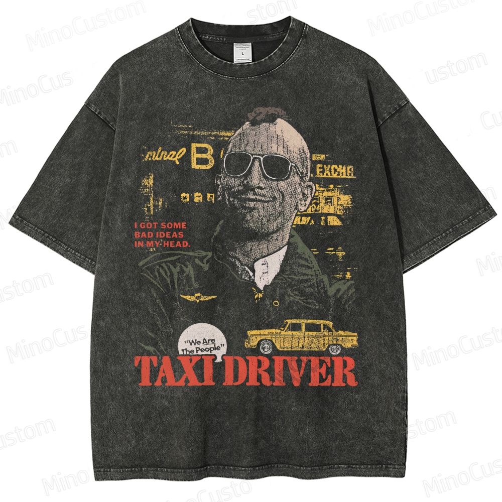 Taxi Driver Vintage Washed Movie T - Shirt