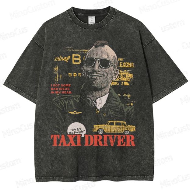 Taxi Driver Vintage Washed Movie T - Shirt