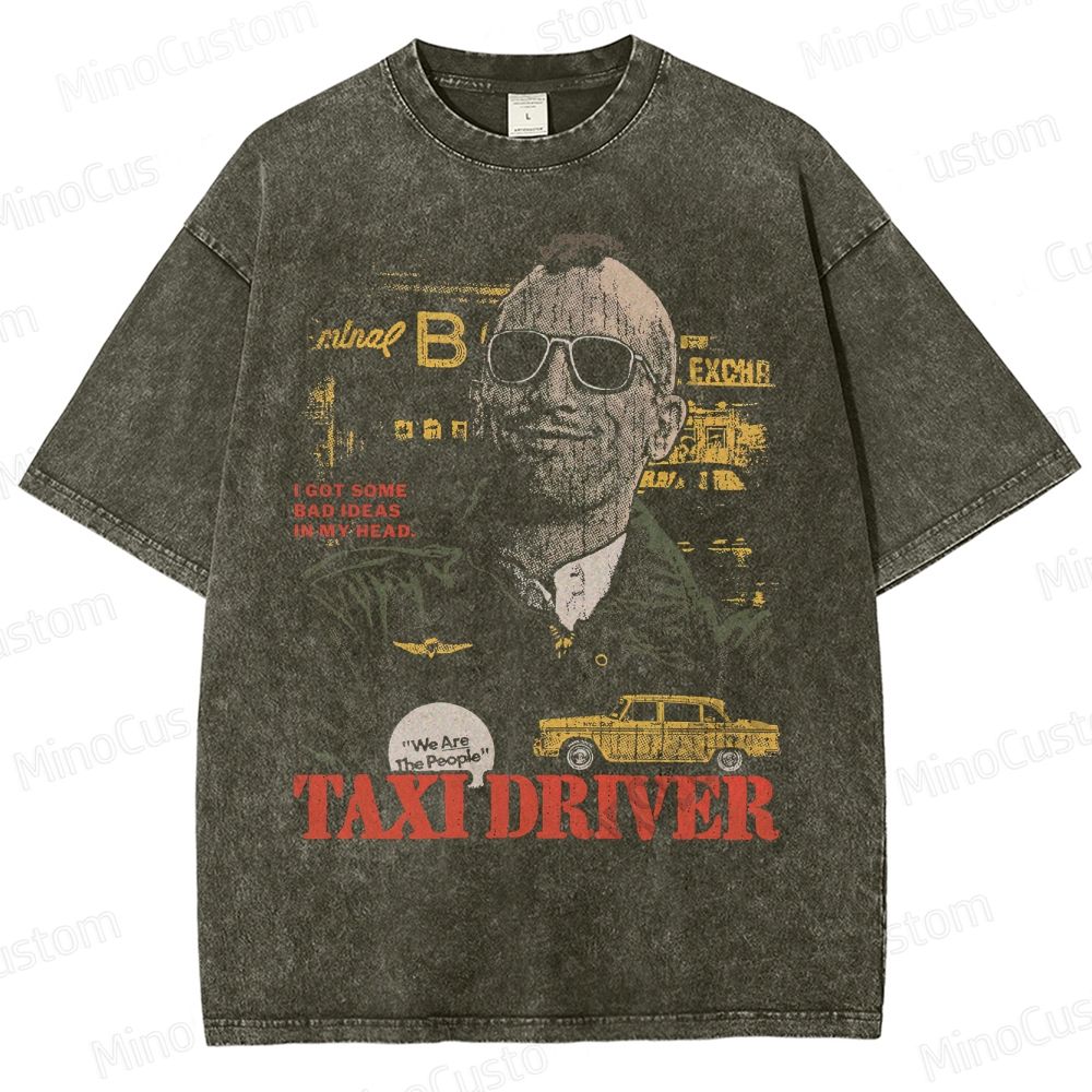 Taxi Driver Vintage Washed Movie T - Shirt