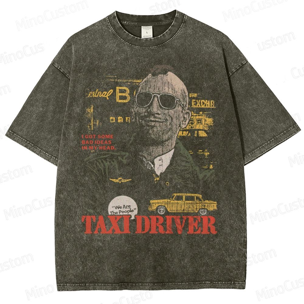 Taxi Driver Vintage Washed Movie T - Shirt