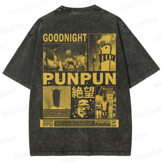 Goodnight Punpun Manga Collage Washed T-Shirt