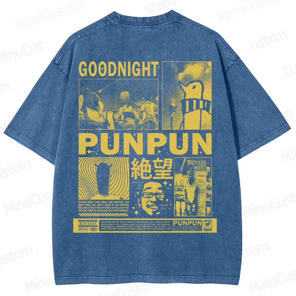 Goodnight Punpun Manga Collage Washed T-Shirt