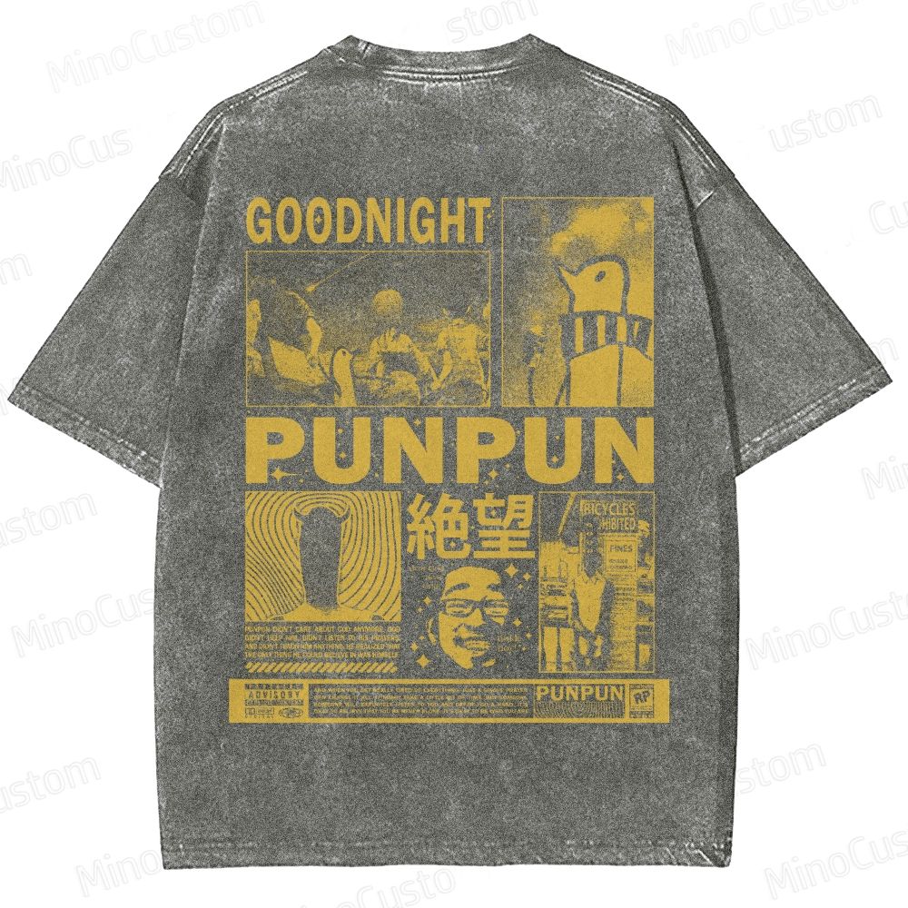 Goodnight Punpun Manga Collage Washed T-Shirt