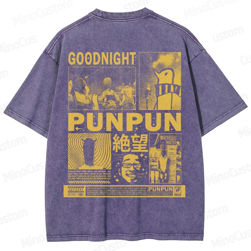 Goodnight Punpun Manga Collage Washed T-Shirt