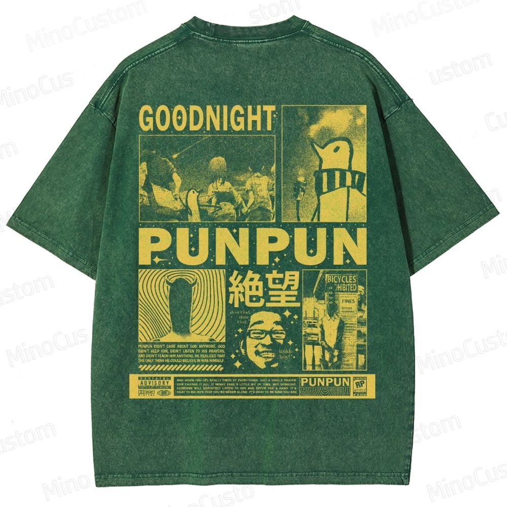 Goodnight Punpun Manga Collage Washed T-Shirt