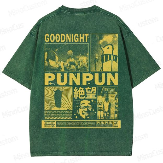 Goodnight Punpun Manga Collage Washed T-Shirt
