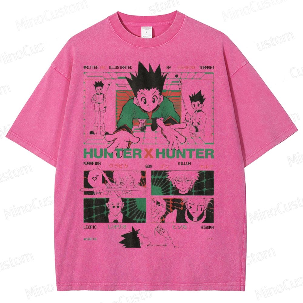 Hunter x Hunter Vintage Manga Collage Washed T-Shirt
