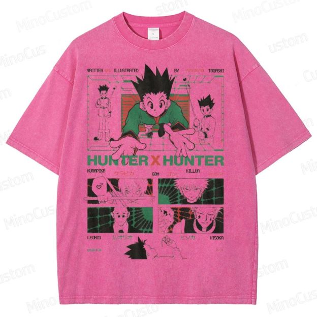 Hunter x Hunter Vintage Manga Collage Washed T-Shirt