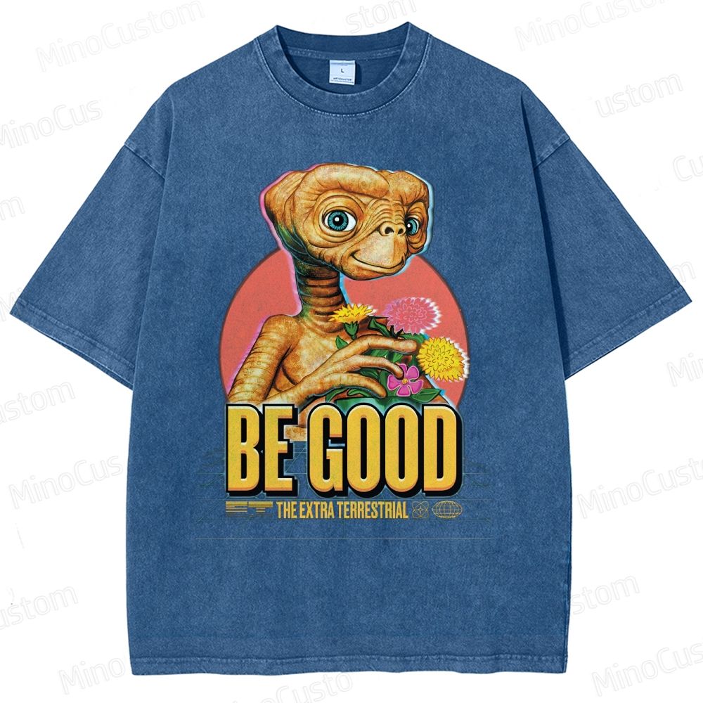 E.T. “Be Good” Retro Sci-Fi Graphic Washed T-Shirt