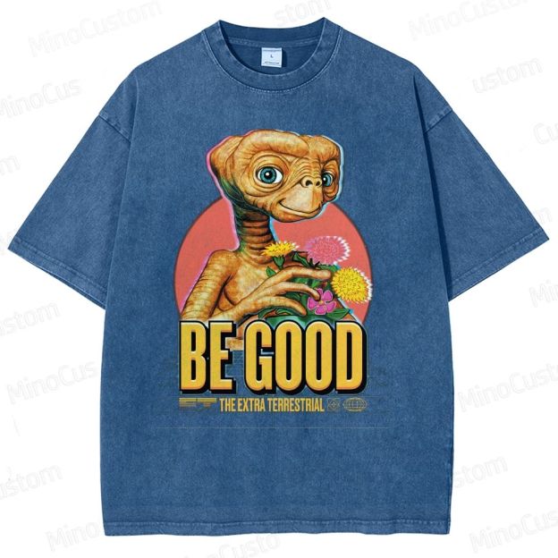 E.T. “Be Good” Retro Sci-Fi Graphic Washed T-Shirt