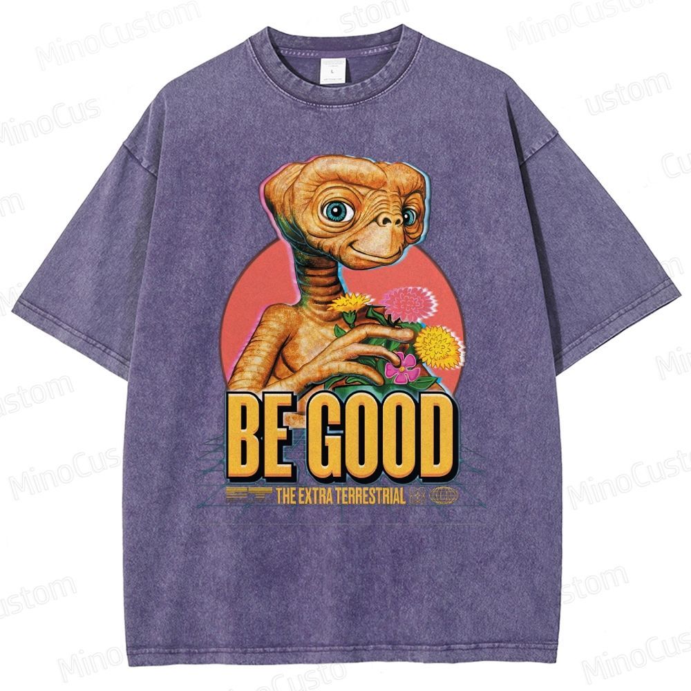 E.T. “Be Good” Retro Sci-Fi Graphic Washed T-Shirt