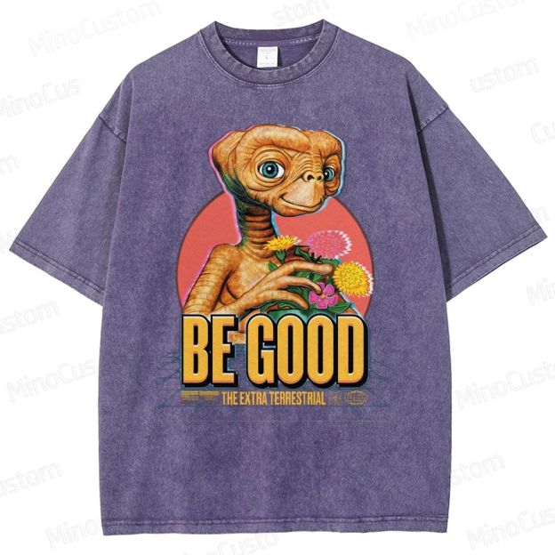 E.T. “Be Good” Retro Sci-Fi Graphic Washed T-Shirt