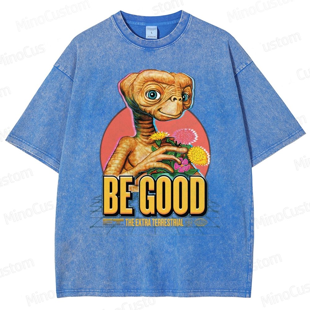 E.T. “Be Good” Retro Sci-Fi Graphic Washed T-Shirt