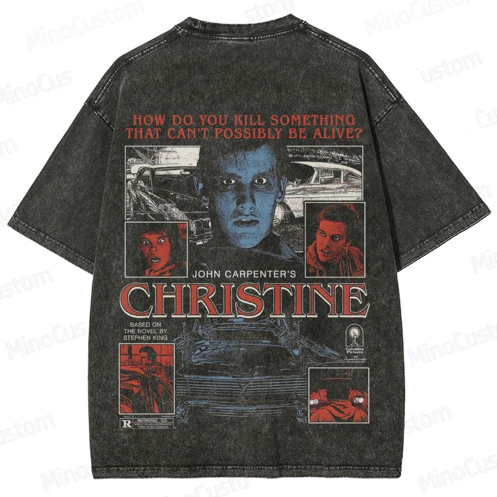 Christine Vintage Washed Horror Movie T - Shirt
