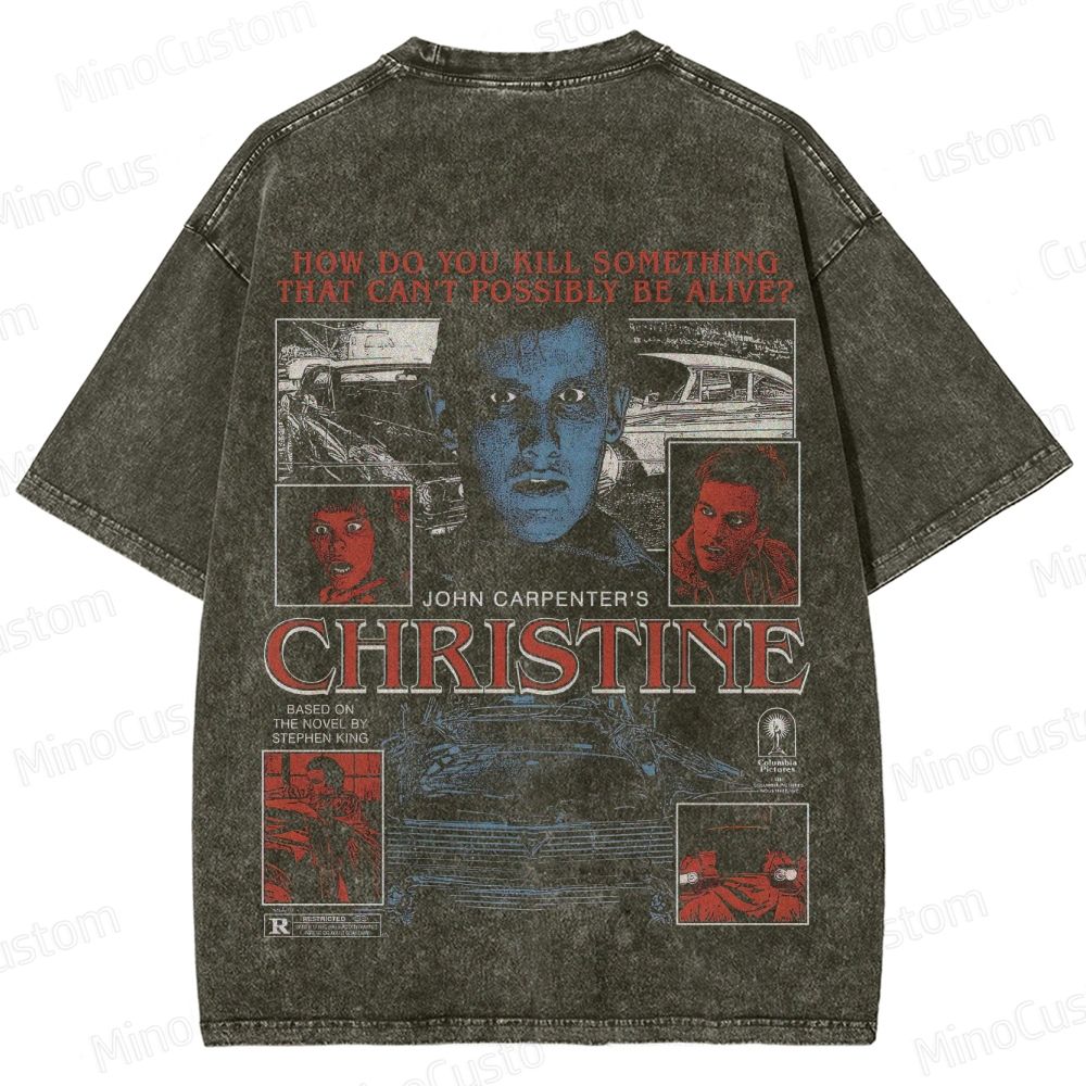 Christine Vintage Washed Horror Movie T - Shirt