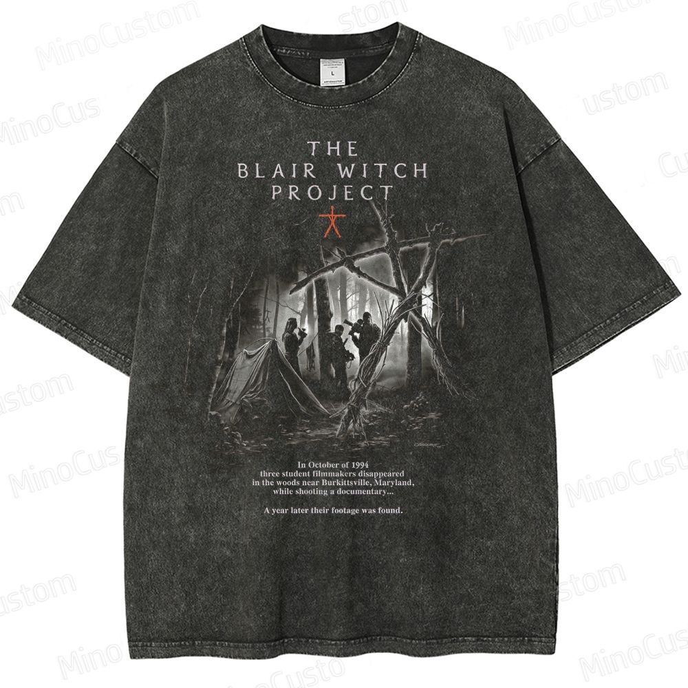 The Blair Witch Project Vintage Washed Horror Movie T - Shirt