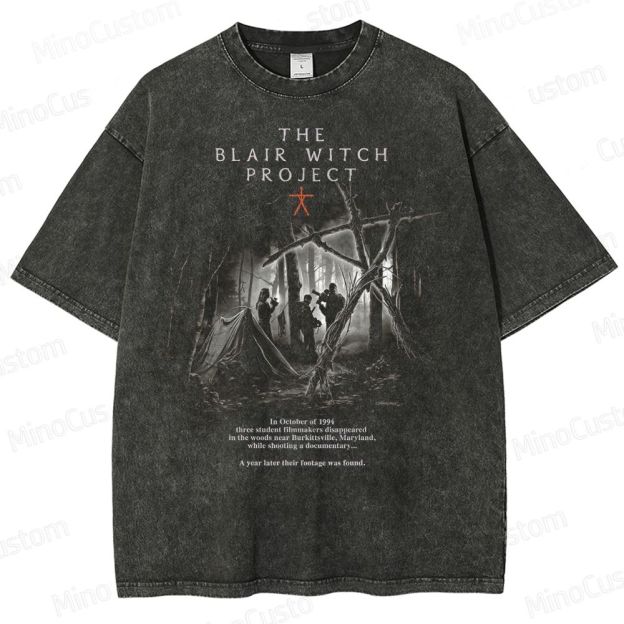 The Blair Witch Project Vintage Washed Horror Movie T - Shirt