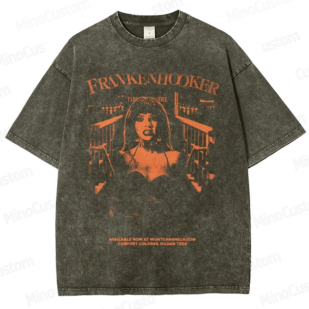 Frankenhooker Vintage Washed Horror Comedy Movie T - Shirt