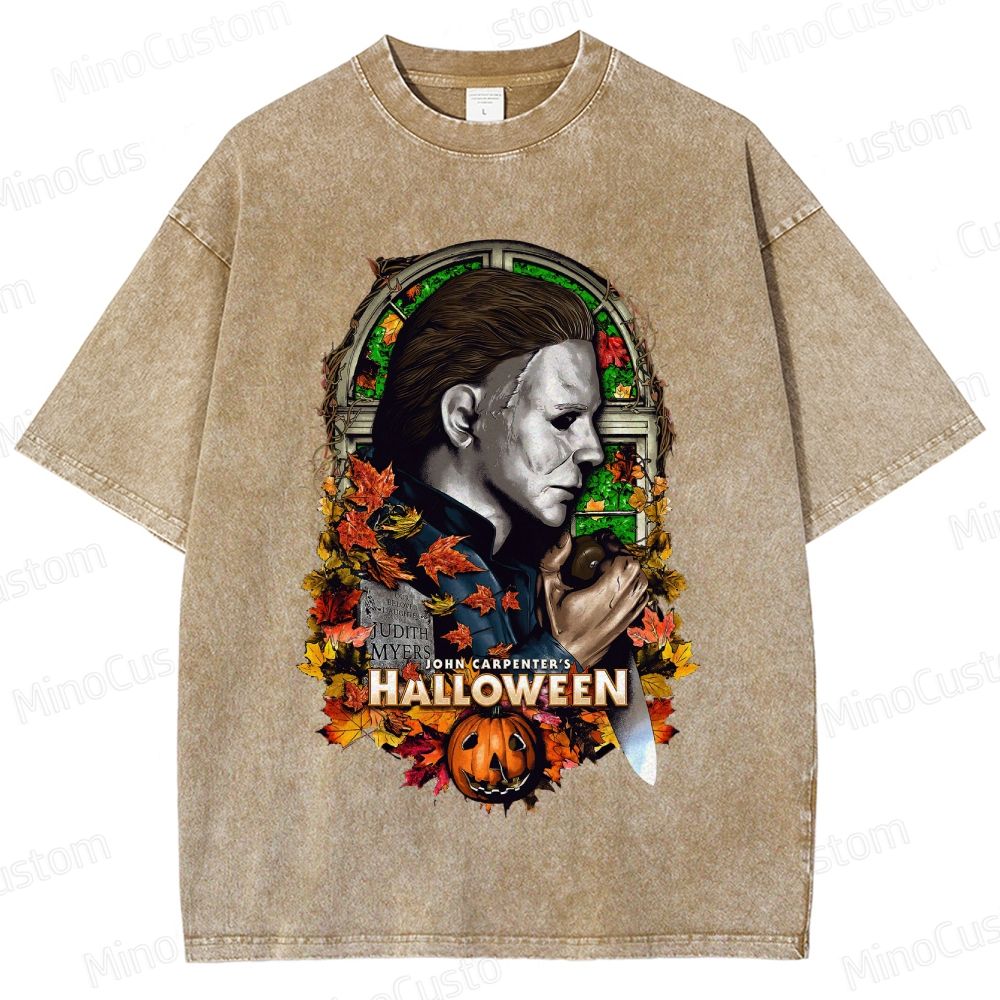 Halloween (1978) Vintage Washed Horror Movie T - Shirt