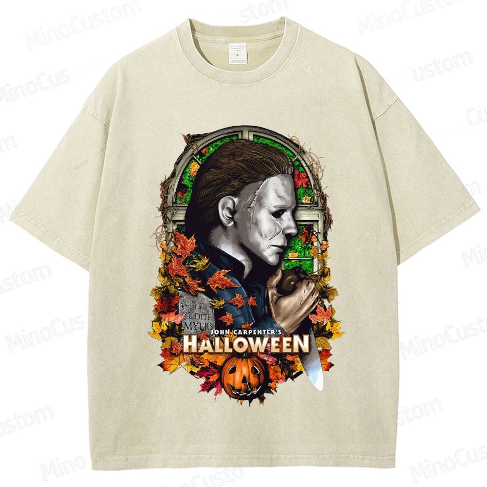 Halloween (1978) Vintage Washed Horror Movie T - Shirt