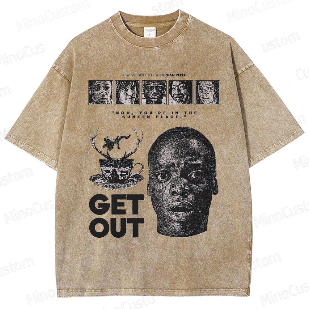 "Get Out" Thriller Movie Graphic T - Shirt