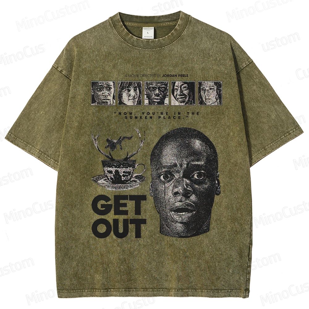 "Get Out" Thriller Movie Graphic T - Shirt