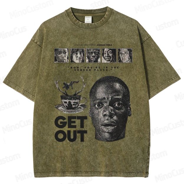 "Get Out" Thriller Movie Graphic T - Shirt
