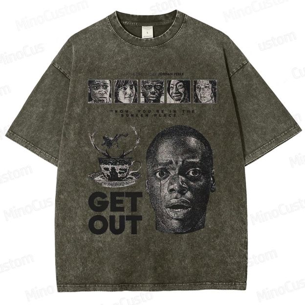 "Get Out" Thriller Movie Graphic T - Shirt