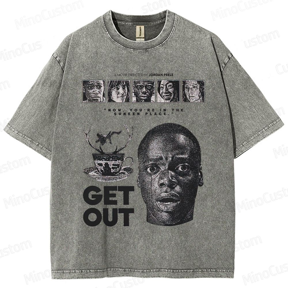 "Get Out" Thriller Movie Graphic T - Shirt