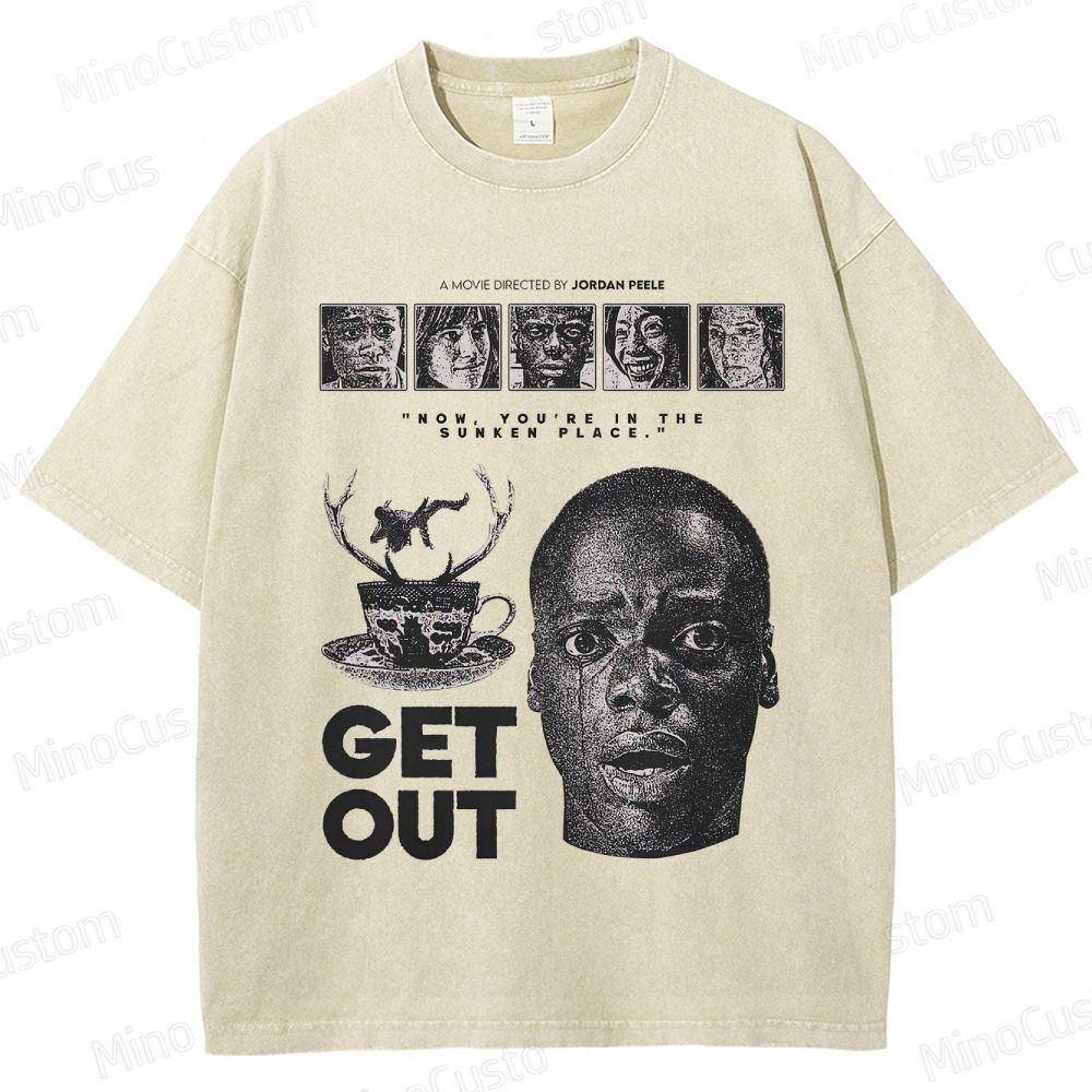 "Get Out" Thriller Movie Graphic T - Shirt