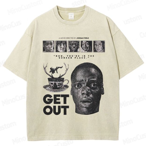 "Get Out" Thriller Movie Graphic T - Shirt