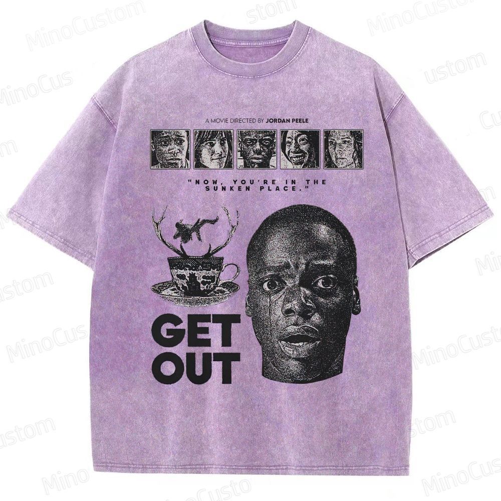 "Get Out" Thriller Movie Graphic T - Shirt