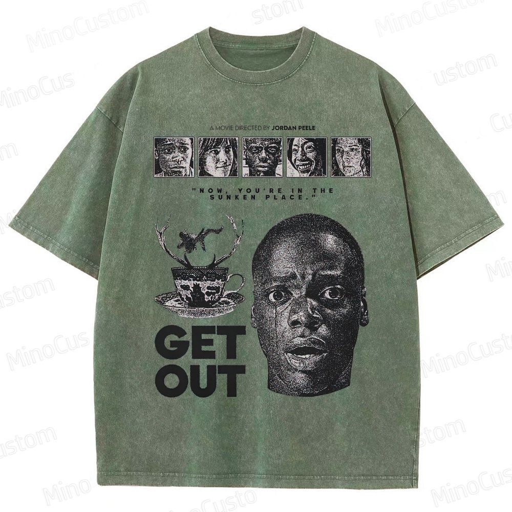 "Get Out" Thriller Movie Graphic T - Shirt