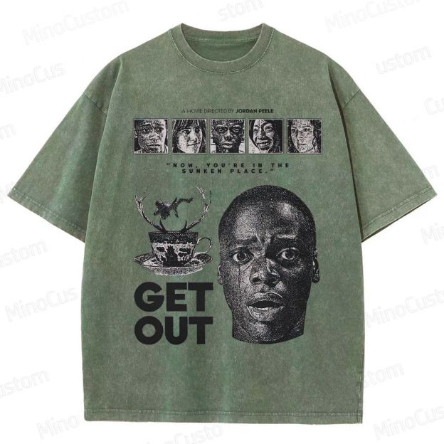 "Get Out" Thriller Movie Graphic T - Shirt