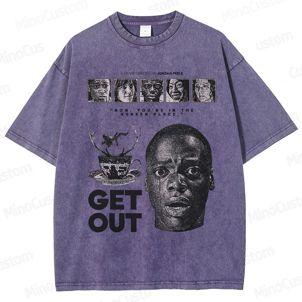 "Get Out" Thriller Movie Graphic T - Shirt