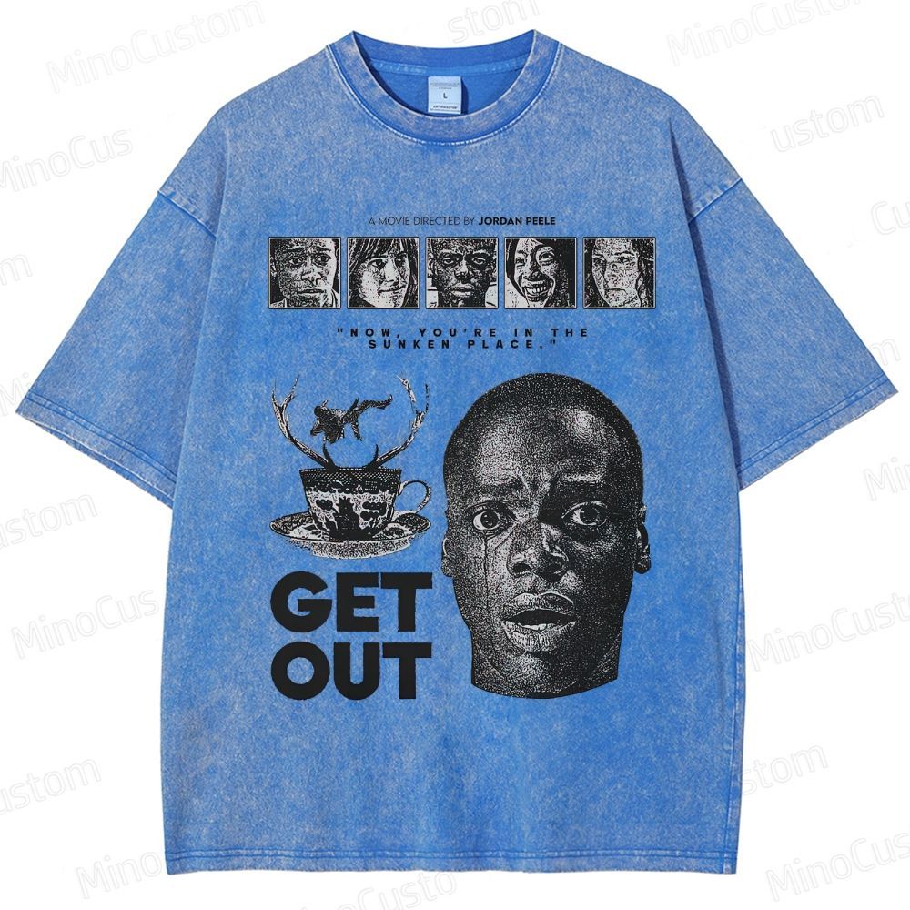 "Get Out" Thriller Movie Graphic T - Shirt