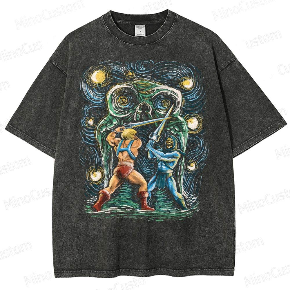 He-Man vs Skeletor Washed T-Shirt 