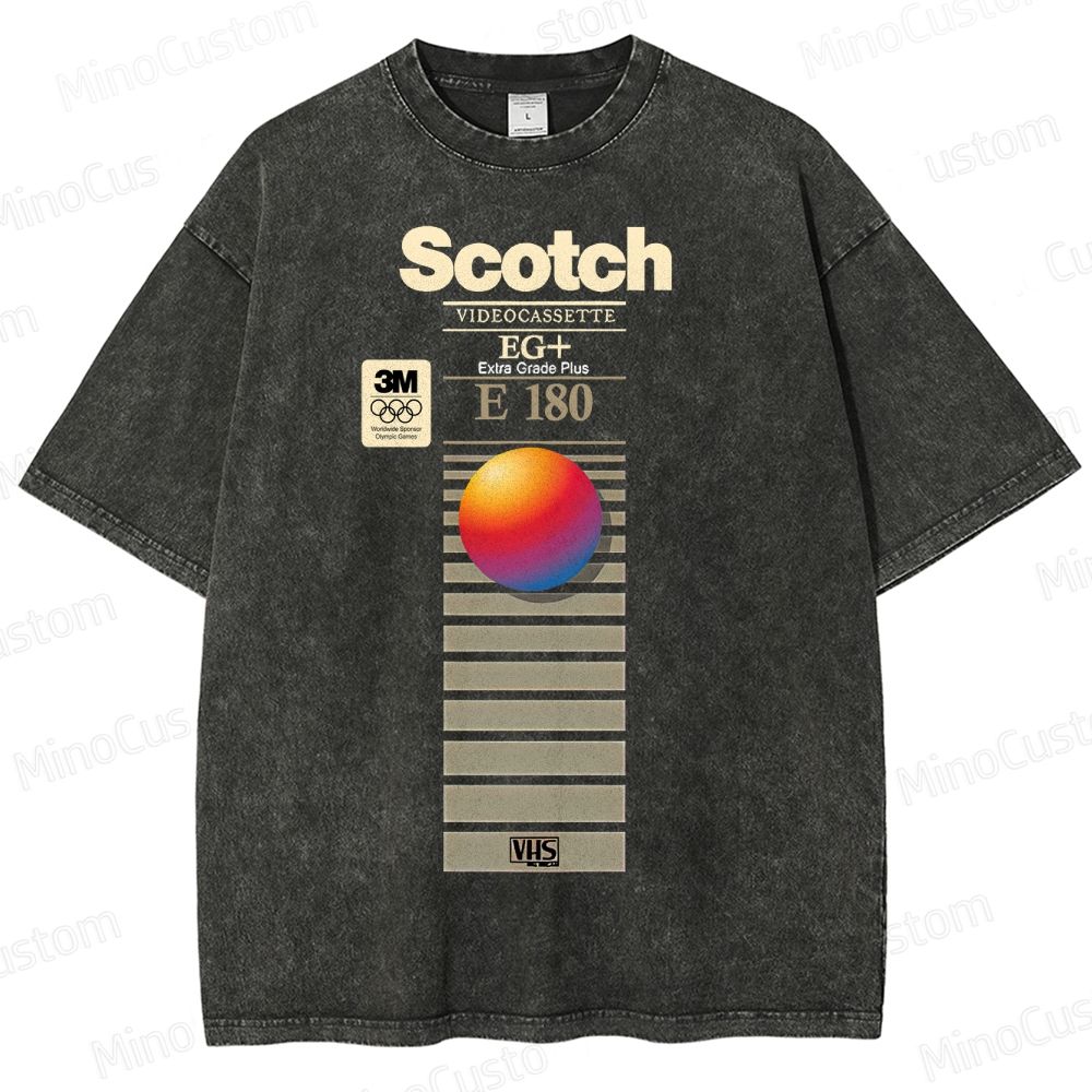 VHS Scotch E180 Vintage Distressed T-shirt