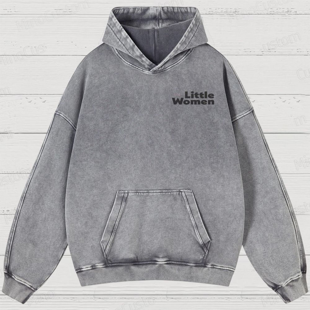 Little Women Vintage Feminist Washed Hoodies 