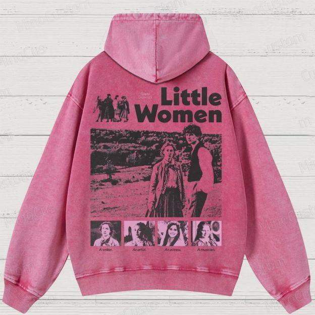 Little Women Vintage Feminist Washed Hoodies 