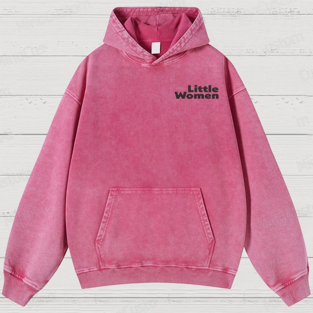 Little Women Vintage Feminist Washed Hoodies 