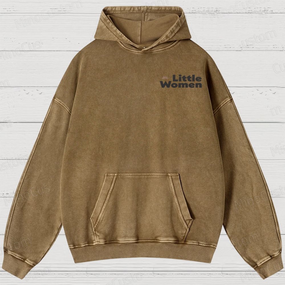 Little Women Vintage Feminist Washed Hoodies 